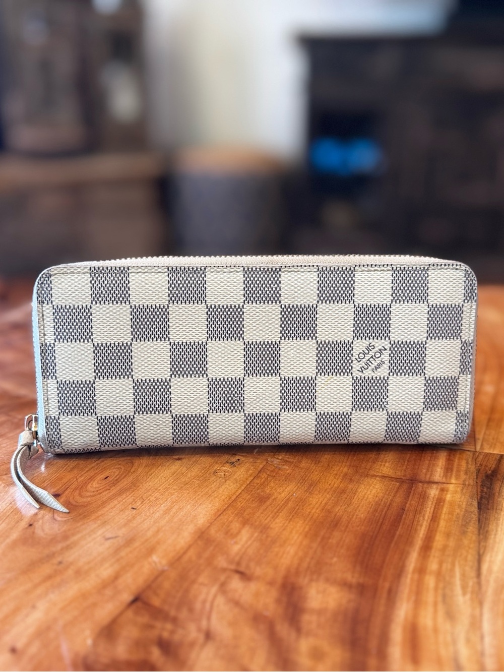 Louis Vuitton 2017 Damier Azur Pattern Clemence  wallet